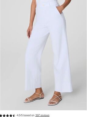 NWT SPANX Cropped Wide Leg Stretch Twill Pants-Petite